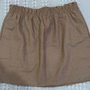 J. Crew Paperbag Wool Skirt in Camel